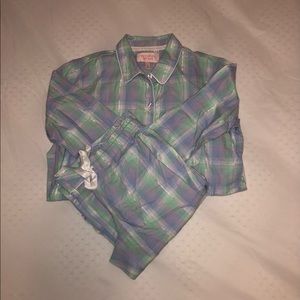 PRICE DROP! NWT Victoria’s Secret Mint Plaid PJ Set XS